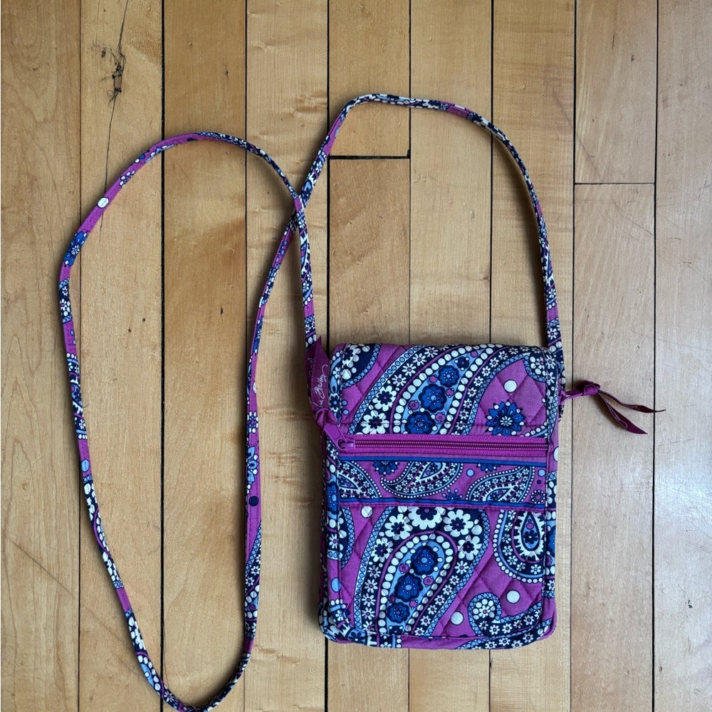 Vera Bradley Pink and Blue Crossbody Bag